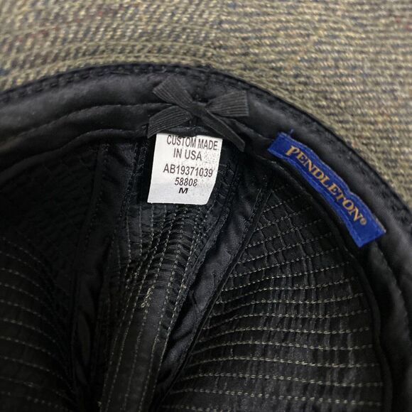 Pendleton Vintage 100% Wool Tweed Brimmed Fedora Bucket Hat- USA Medium - Picture 11 of 14